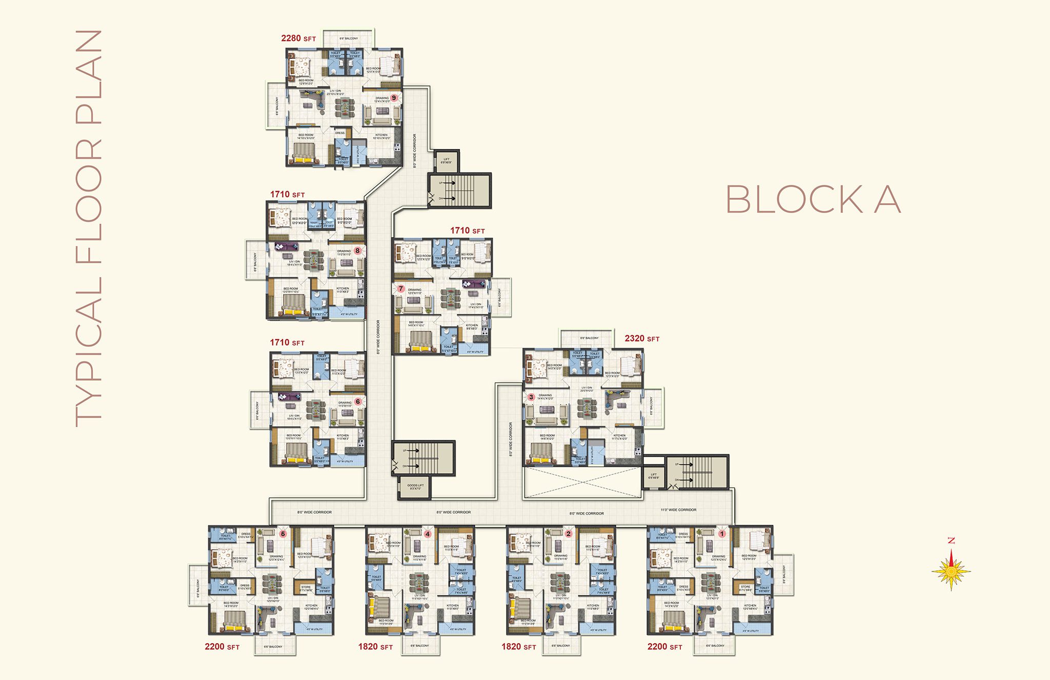 Forune Heights Block A Floor Plan